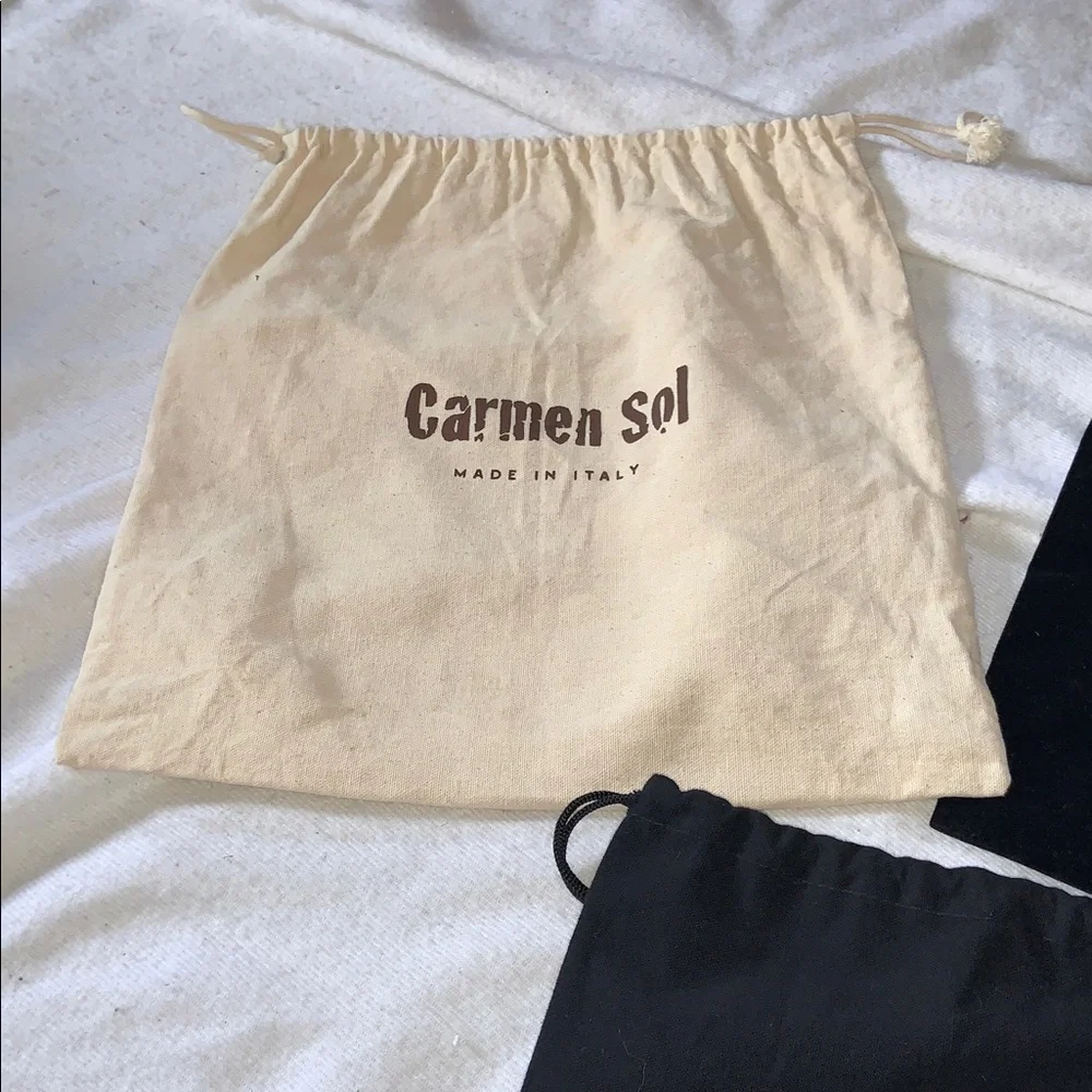 Lot of 3 black & Beige Drawstring dust cover Bags for purses shoes etc all incl